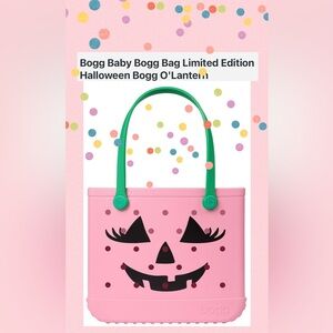 Baby BOGG BAG Pink Tote with Green Accent Handles
